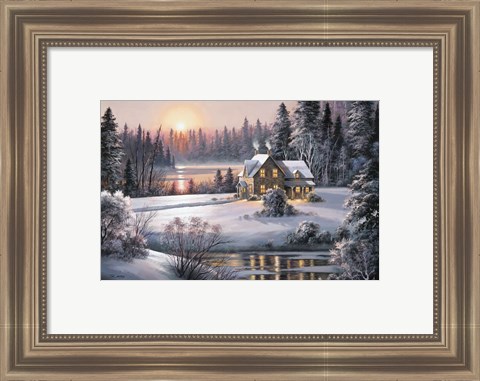 Framed Winter Sunset Print