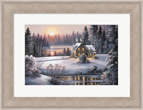 Framed Winter Sunset Print