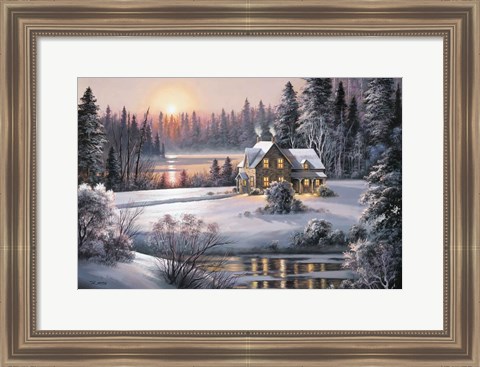 Framed Winter Sunset Print