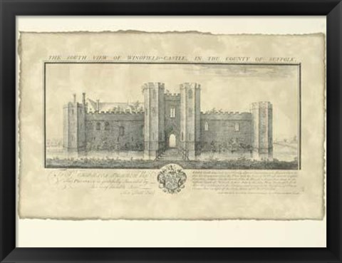 Framed Vintage Wingfield Castle Print