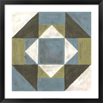 Framed Patchwork Tile III Print