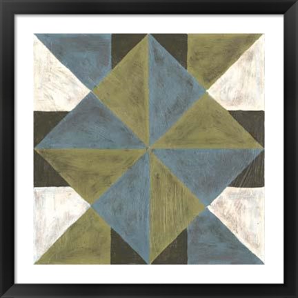 Framed Patchwork Tile IV Print