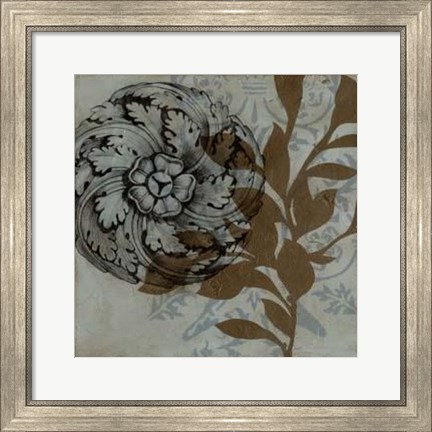 Framed Dusty Rosettes II Print