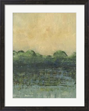 Framed Viridian Marsh I Print