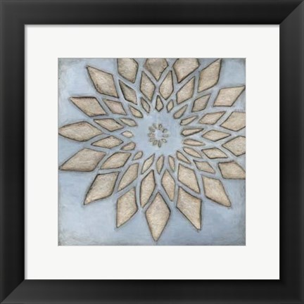 Framed Silver Filigree I Print