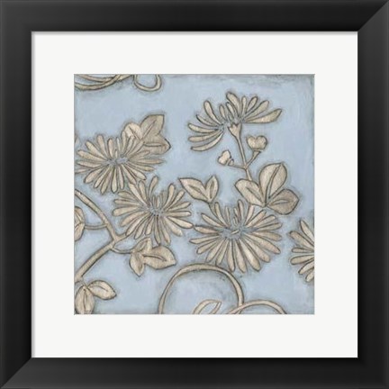 Framed Silver Filigree IV Print