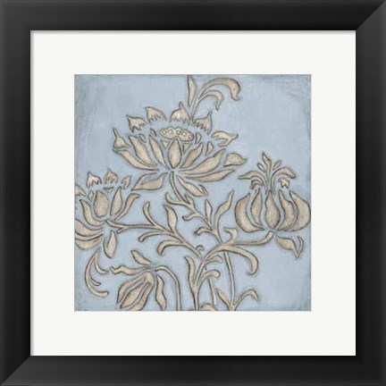 Framed Silver Filigree VI Print