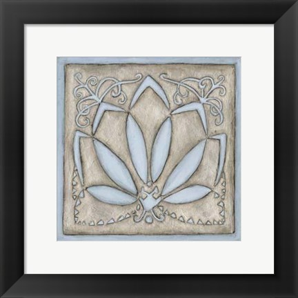 Framed Silver Filigree VIII Print