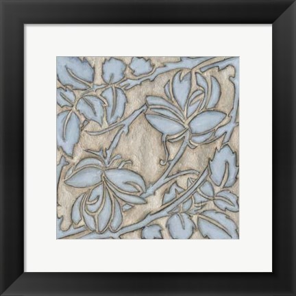 Framed Silver Filigree IX Print