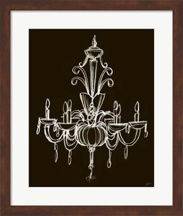 Framed Elegant Chandelier II Print