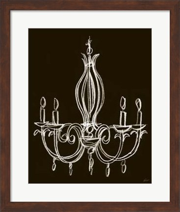 Framed Elegant Chandelier IV Print