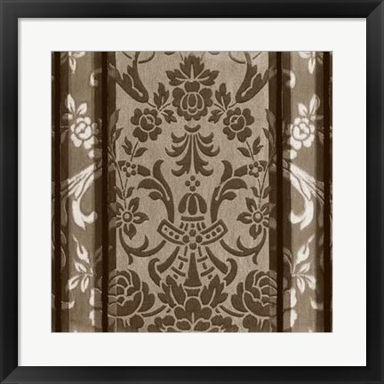 Framed Vintage Wallpaper III Print