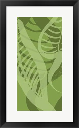 Framed Shades Of Green I Print