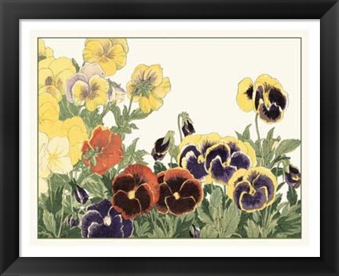 Framed Japanese Flower Garden V Print