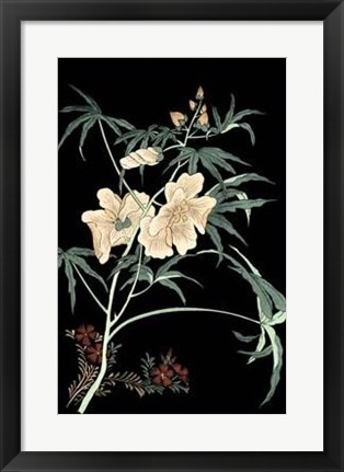 Framed Midnight Floral II Print