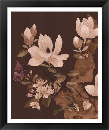 Framed Asian Brocade II Print