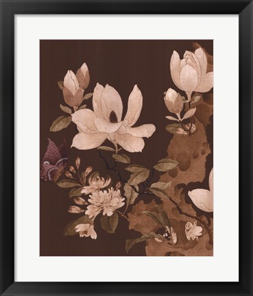 Framed Asian Brocade II Print