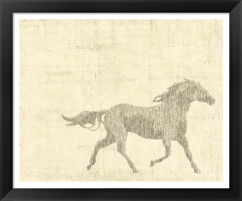 Framed Vintage Horse I Print