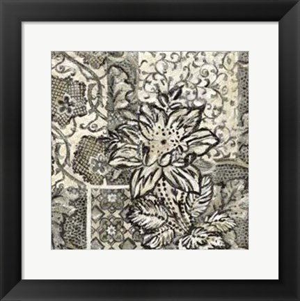 Framed Printed Graphic Chintz I Print