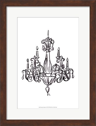 Framed Graphic Chandelier I Print