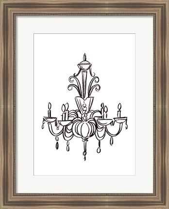 Framed Graphic Chandelier II Print