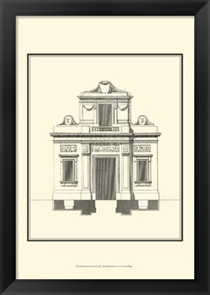 Framed Bandw Parisian Facade I Print