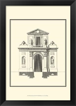 Framed Bandw Parisian Facade II Print