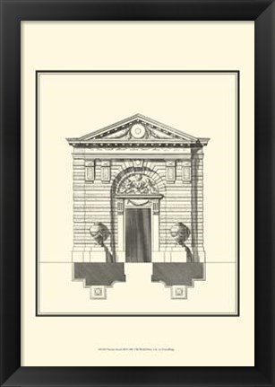 Framed Bandw Parisian Facade III Print