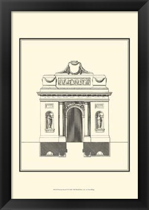 Framed Bandw Parisian Facade IV Print