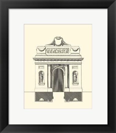 Framed Bandw Parisian Facade IV Print