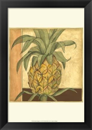 Framed Golden Pineapple II Print