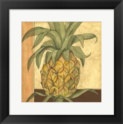 Framed Golden Pineapple II Print