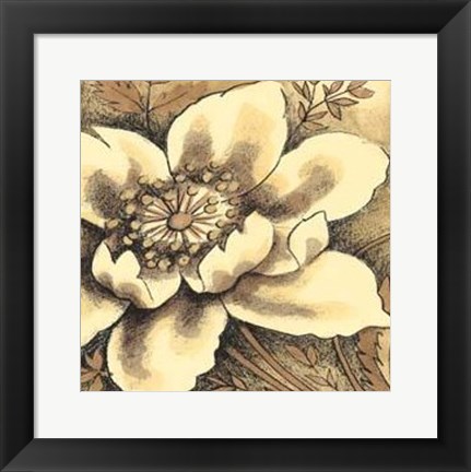 Framed Cropped Golden Elegance II Print