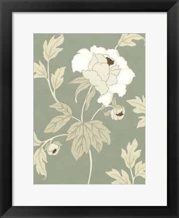 Framed Small Peony Elegance II Print