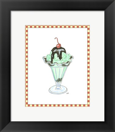 Framed Ice Cream Parlor III Print