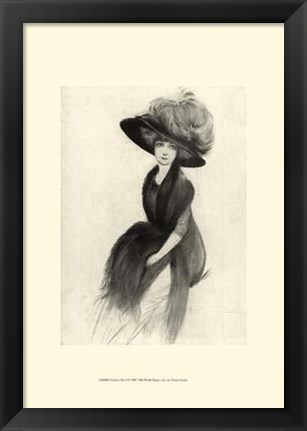 Framed Feather Hat II Print