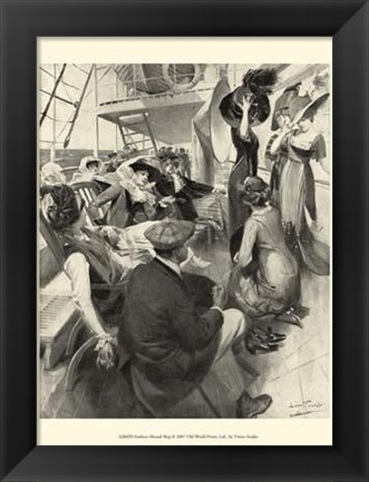 Framed Fashion Aboard Ship Print