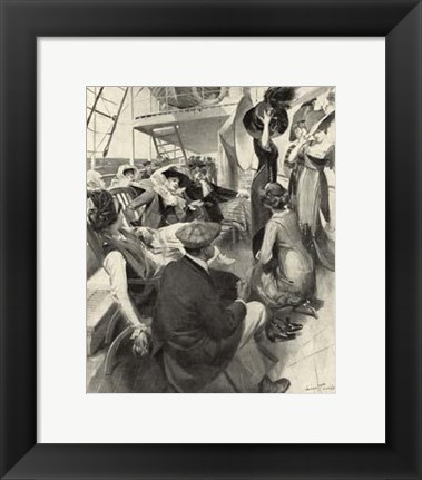 Framed Fashion Aboard Ship Print