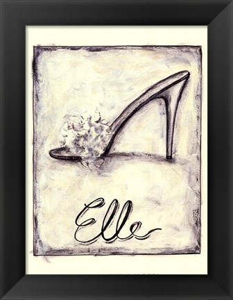 Framed Elle- French Slipper Print