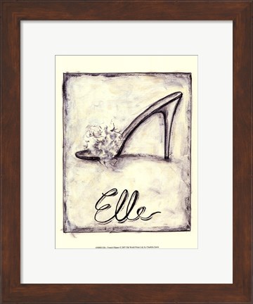 Framed Elle- French Slipper Print