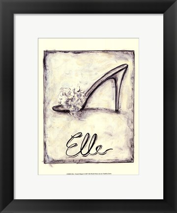 Framed Elle- French Slipper Print