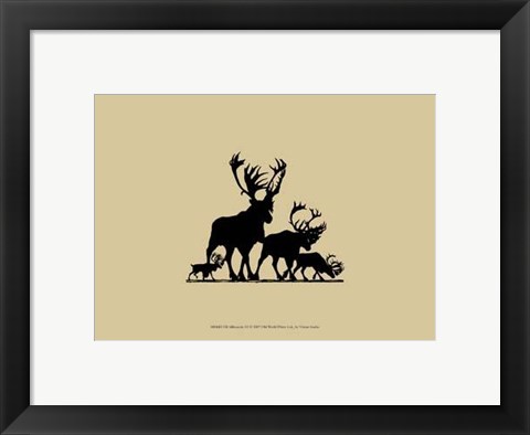 Framed Elk Silhouette III Print