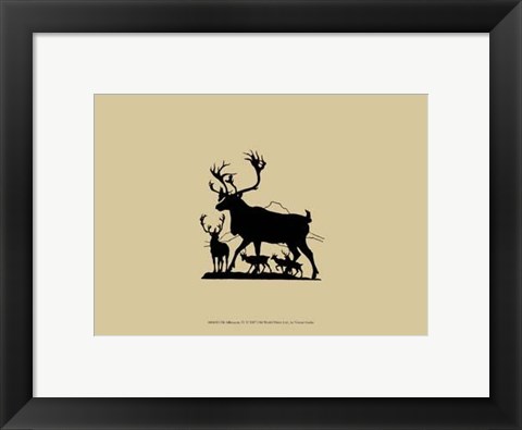 Framed Elk Silhouette IV Print