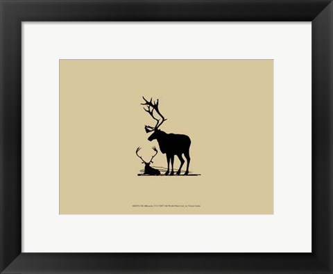 Framed Elk Silhouette VI Print