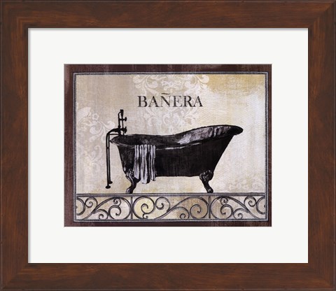 Framed Bath Silhouette III Print