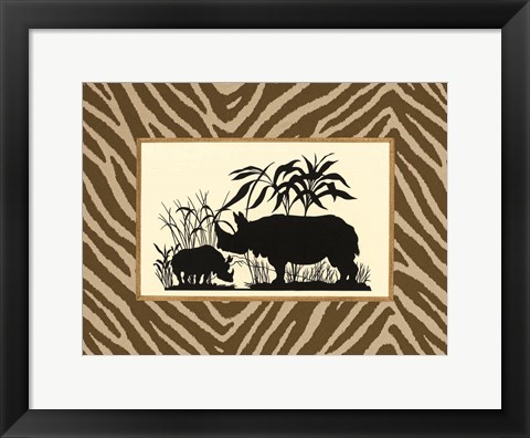 Framed Serengeti Silhouette II Print