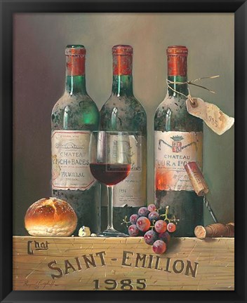 Framed Saint Emillion 1985 Print