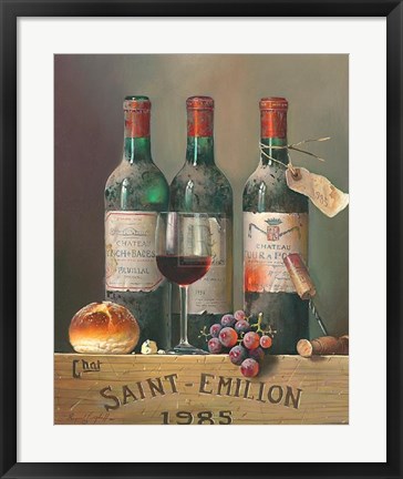 Framed Saint Emillion 1985 Print