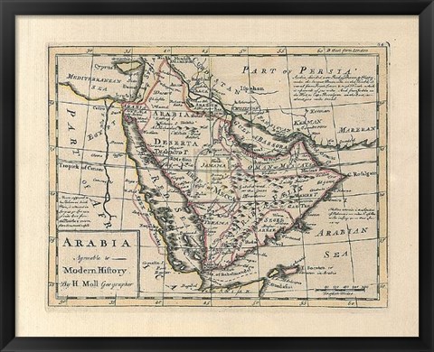 Framed Arabia, Agreeable To Modern History Print