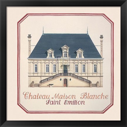 Framed Chateau Maison Blanche Print